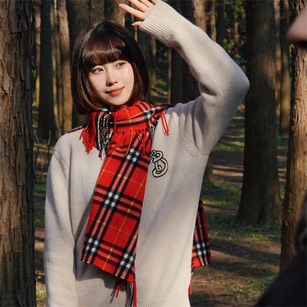 人気集中 保温性抜群 レッド チェック BURBERRY バーバリー 偽物 マフラー クラシック