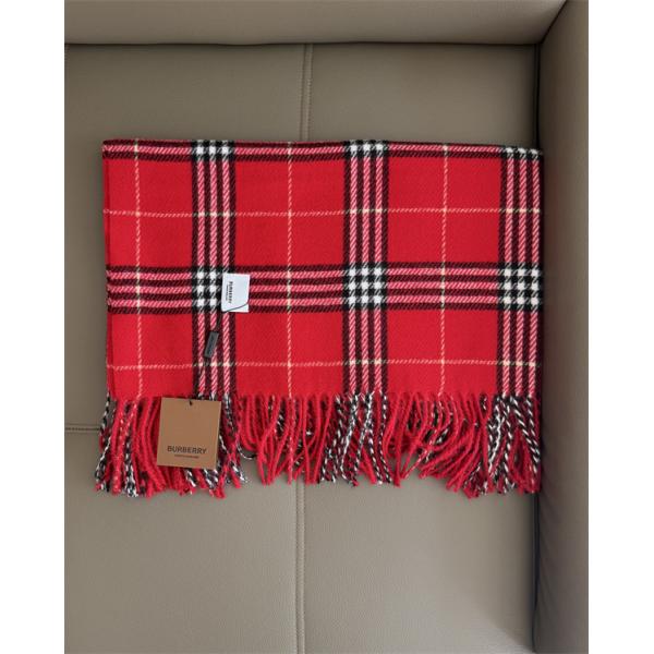 人気集中 保温性抜群 レッド チェック BURBERRY バーバリー 偽物 マフラー クラシック
