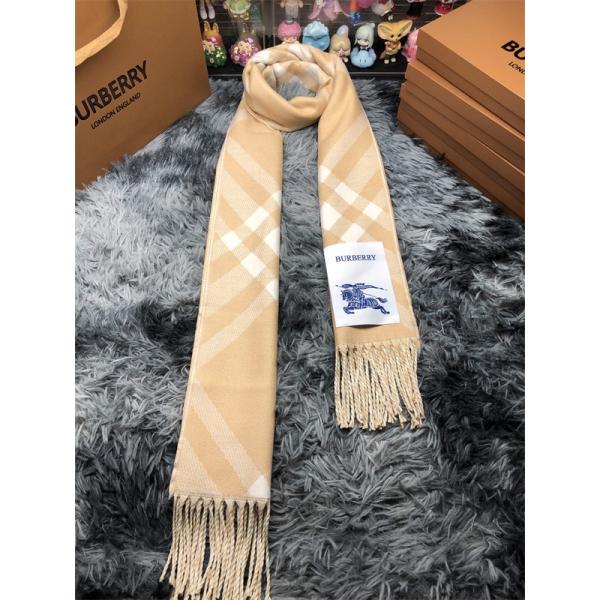 BURBERRY バーバリー コピー 上質 温か素材 ベージュ チェック ストール 冬コーデ向き
