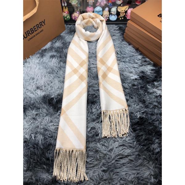 BURBERRY バーバリー コピー 上質 温か素材 ベージュ チェック ストール 冬コーデ向き