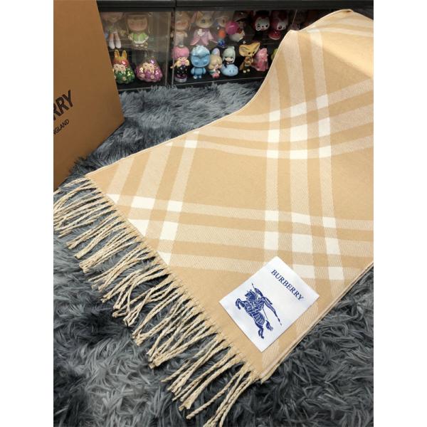 BURBERRY バーバリー コピー 上質 温か素材 ベージュ チェック ストール 冬コーデ向き