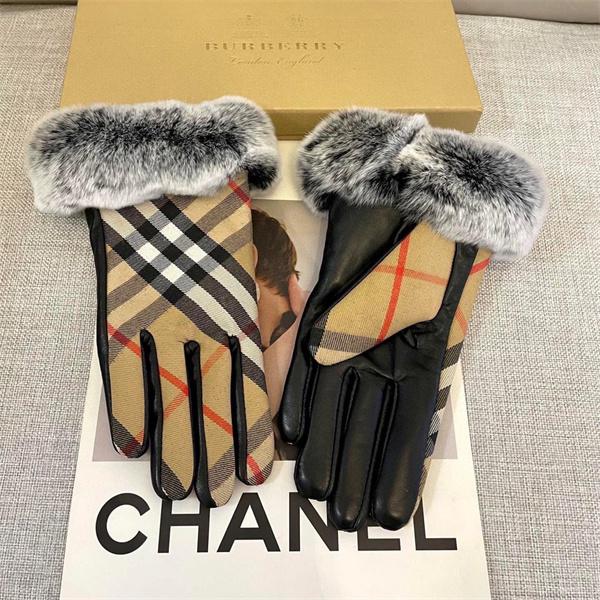 高級志向 保温効果 ベージュ チェック BURBERRY バーバリー コピー グローブ 冬外出向け