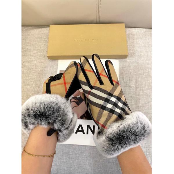 高級志向 保温効果 ベージュ チェック BURBERRY バーバリー コピー グローブ 冬外出向け
