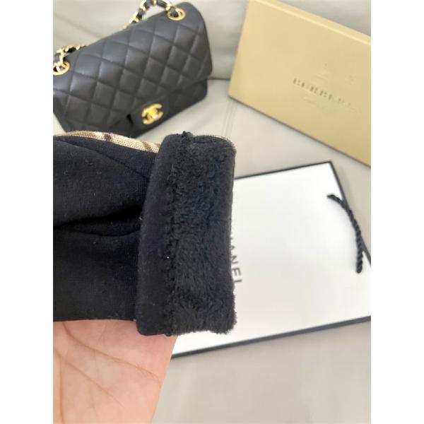 実用 温か素材 ネイビー チェック BURBERRY バーバリー コピー グローブ フィット 安定