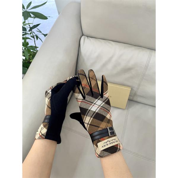 実用 温か素材 ネイビー チェック BURBERRY バーバリー コピー グローブ フィット 安定