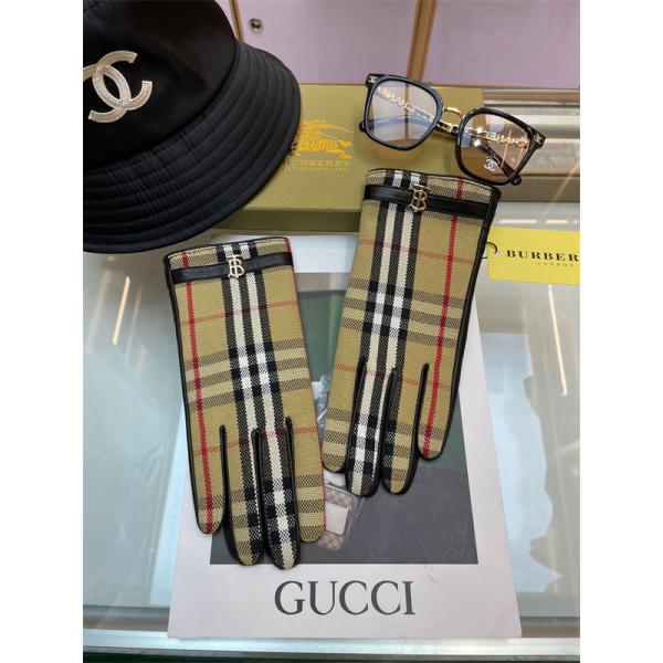 BURBERRY バーバリー スーパーコピー 洗練 ベージュ チェック グローブ スリムライン 冬対応