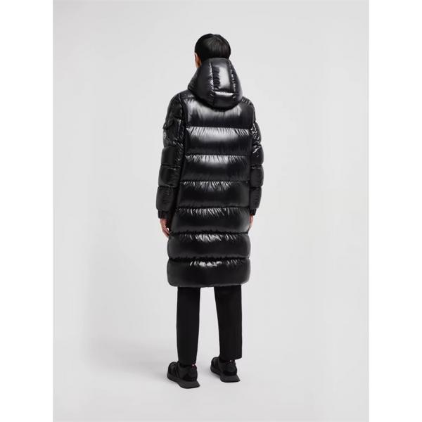 温か素材 ブラック ロング ダウンコート ボリューム MONCLER モンクレール コピー