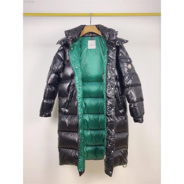 温か素材 ブラック ロング ダウンコート ボリューム MONCLER モンクレール コピー