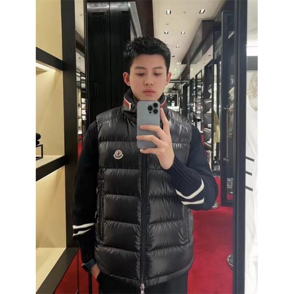 軽量 ブラック MONCLER モンクレール コピー ダウンベスト レイヤード向き 実用派  
