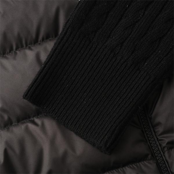 MONCLER モンクレール コピー 入手困難 ブラック ニット ダウンジャケット レイヤード