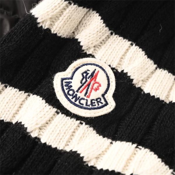 MONCLER モンクレール コピー 入手困難 ブラック ニット ダウンジャケット レイヤード