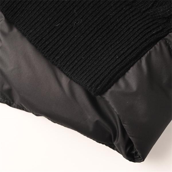 MONCLER モンクレール コピー 入手困難 ブラック ニット ダウンジャケット レイヤード