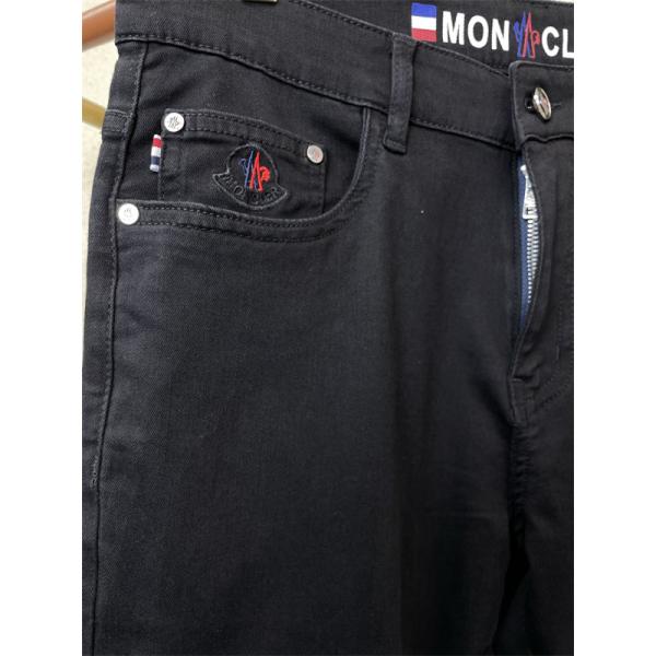 トレンド ブラック デニムパンツ シンプル デイリー着用 MONCLER モンクレール 偽物