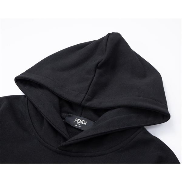  注目モデル プリント FENDI フェンディ コピー パーカー ブラック アイコニック