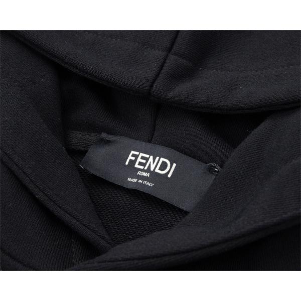  注目モデル プリント FENDI フェンディ コピー パーカー ブラック アイコニック