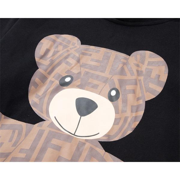  注目モデル プリント FENDI フェンディ コピー パーカー ブラック アイコニック