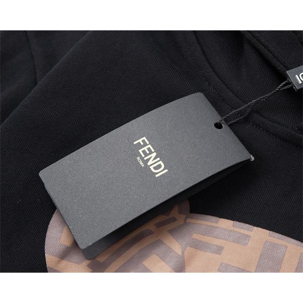  注目モデル プリント FENDI フェンディ コピー パーカー ブラック アイコニック