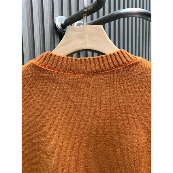 2026新作 ニットセーター ブラウン 刺繍 高評価モデル FENDI フェンディ コピー