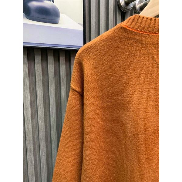 2026新作 ニットセーター ブラウン 刺繍 高評価モデル FENDI フェンディ コピー