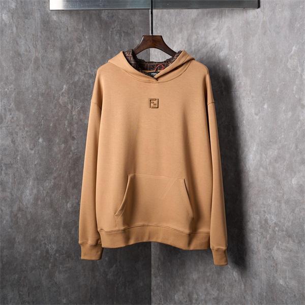 FENDI フェンディ コピー パーカー メンズ キャメル フード付き 長袖 秋冬対応