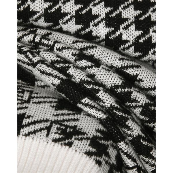  FENDI フェンディ コピー ニット メンズ チェック調 ブラック クラシック 長袖