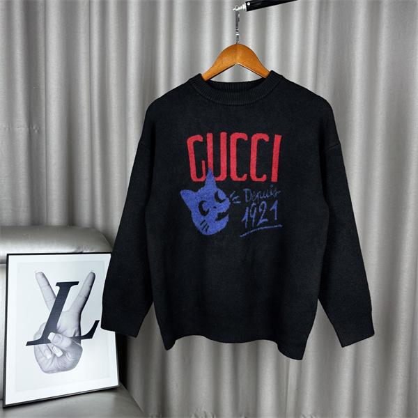 グッチ コピー GUCCI ロゴニット ブラック 注目 モード 個性 セーター