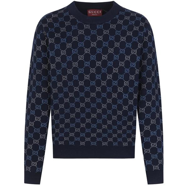 GUCCI GGモノグラム ニット ネイビー 高級 クラシック グッチ コピー