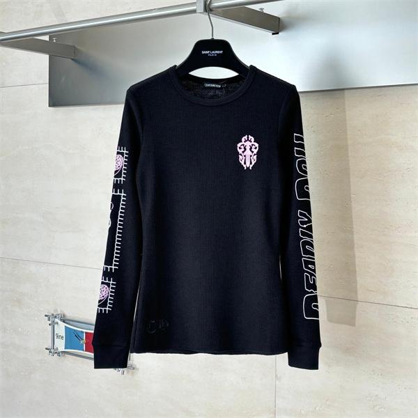 CHROME HEARTS クロムハーツ コピー ロングスリーブ ニット ブラック シャープ 2026新作定番