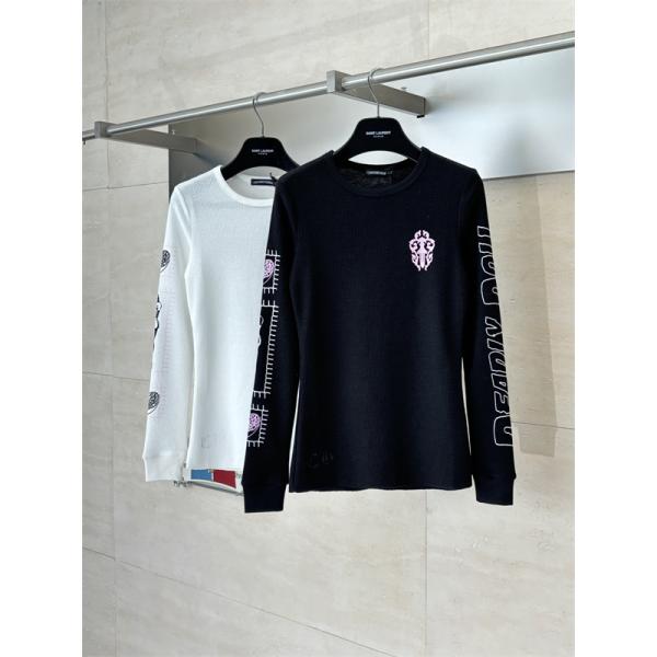 CHROME HEARTS クロムハーツ コピー ロングスリーブ ニット ブラック シャープ 2026新作定番