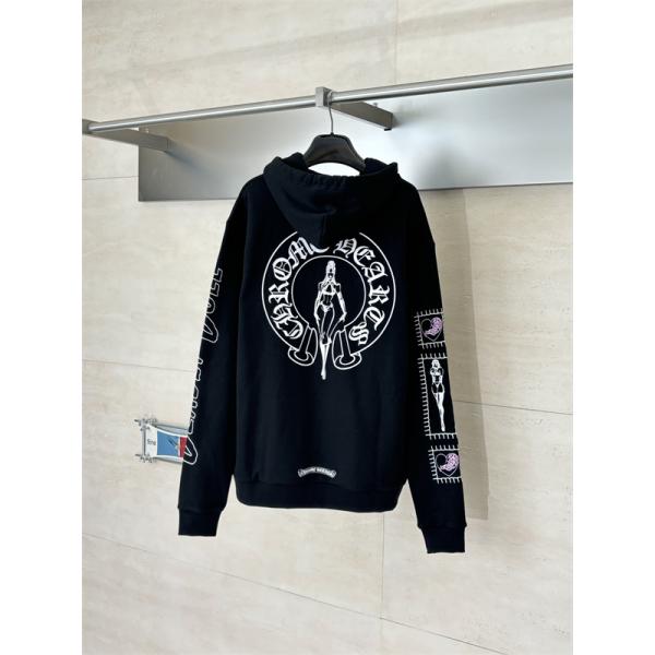 ジップ パーカー ブラック 入手困難 快活 モード系 CHROME HEARTS クロムハーツ コピー