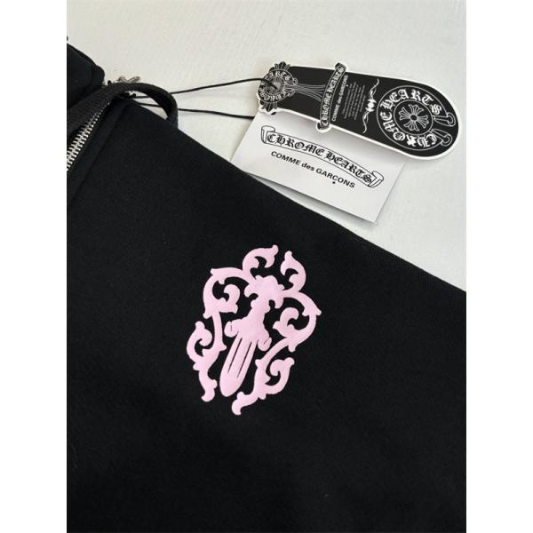 ジップ パーカー ブラック 入手困難 快活 モード系 CHROME HEARTS クロムハーツ コピー