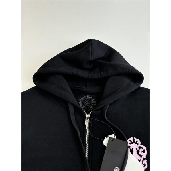 ジップ パーカー ブラック 入手困難 快活 モード系 CHROME HEARTS クロムハーツ コピー