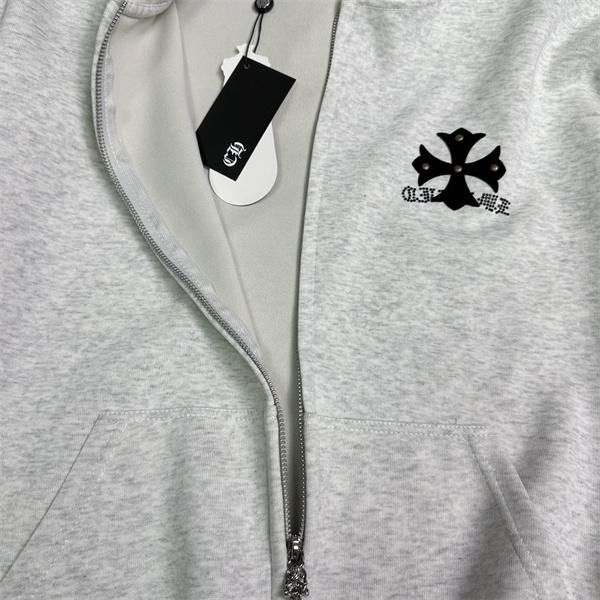 ジップ CHROME HEARTS クロムハーツ コピー パーカー ブラック 控えめ トレンド 売れ筋