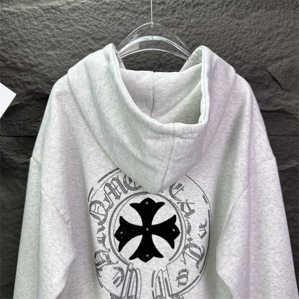 ジップ CHROME HEARTS クロムハーツ コピー パーカー ブラック 控えめ トレンド 売れ筋