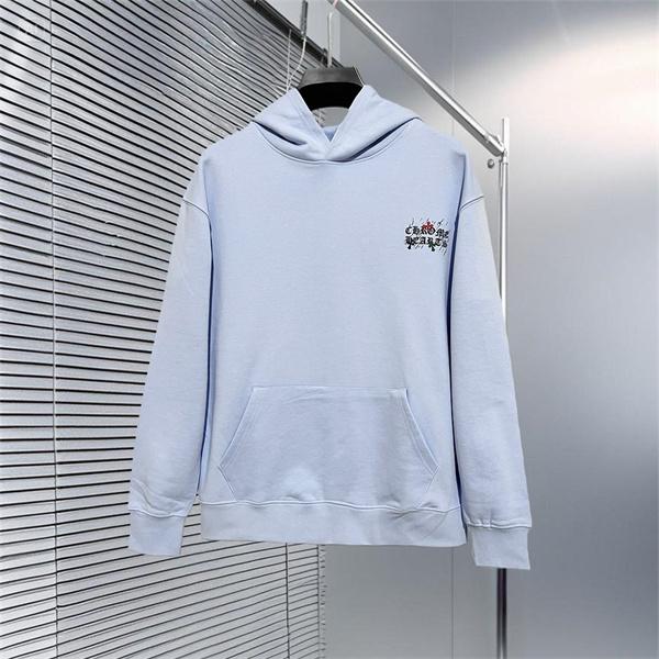 フーディ パーカー ライトブルー 2026新作コーデ リラックス CHROME HEARTS クロムハーツ コピー