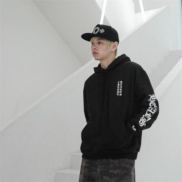 話題 モード系 フーディ ブラック お洒落 トレンド 着心地最高 CHROME HEARTS クロムハーツ コピー