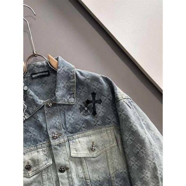 期間限定 デニムジャケット グレー プレミアム 定番 CHROME HEARTS クロムハーツ コピー