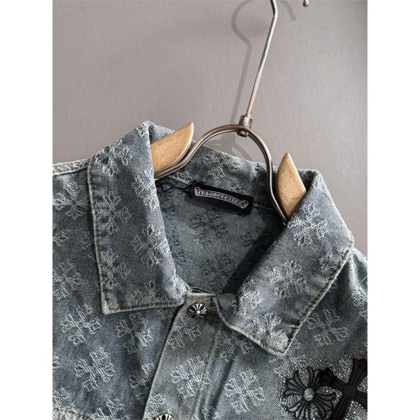 期間限定 デニムジャケット グレー プレミアム 定番 CHROME HEARTS クロムハーツ コピー