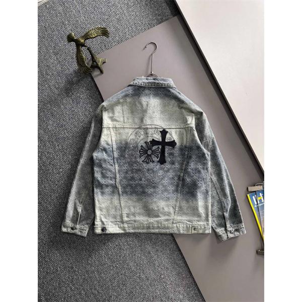 期間限定 デニムジャケット グレー プレミアム 定番 CHROME HEARTS クロムハーツ コピー