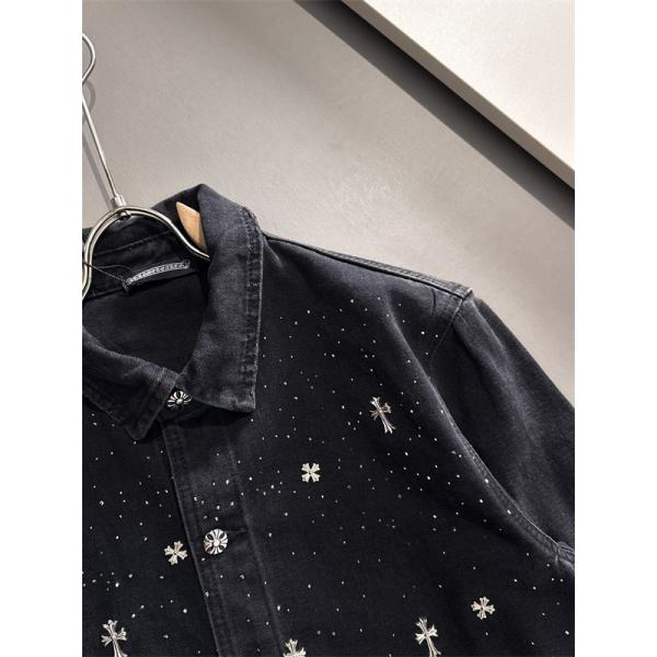 希少 CHROME HEARTS クロムハーツ コピー シャツ ブラック 上質 おすすめ 2026新作コーデ