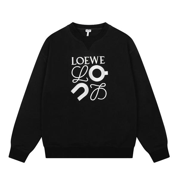 秋冬注目 ブラック スウェット 刺繍 存在感抜群 アーバン LOEWE ロエベ 偽物