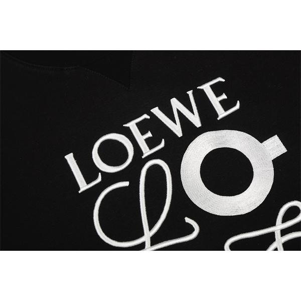 秋冬注目 ブラック スウェット 刺繍 存在感抜群 アーバン LOEWE ロエベ 偽物