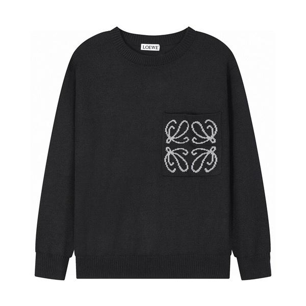 LOEWE ロエベ コピー 2026新作 ブラック ニット ポケットデザイン 上質素材 期間限定