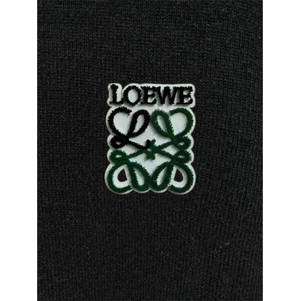 2026新作コーデ ブラック LOEWE ロエベ コピー ニット 刺繍ロゴ プレミアム