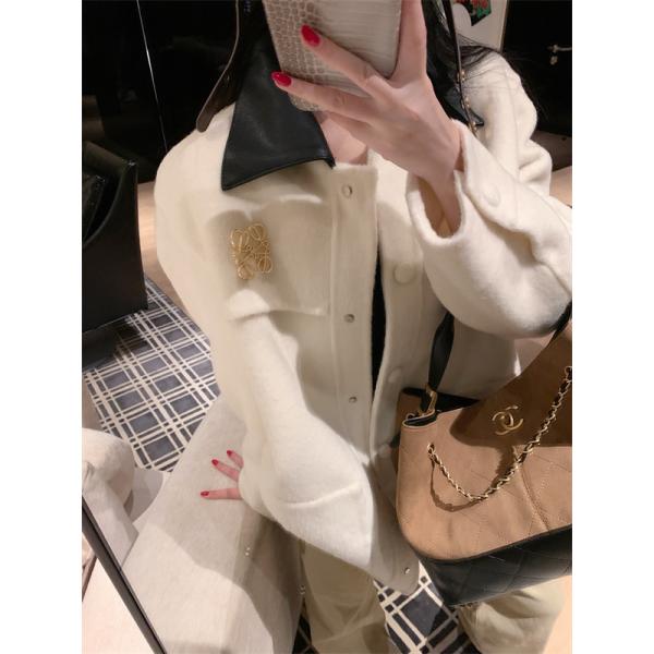 ３点セット LOEWE ロエベ スーパーコピー 秋冬映え アイボリー コート 上質素材 高級感 注目