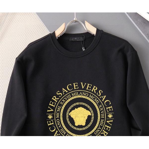 VERSACE ヴェルサーチ コピー 秋冬定番 ブラック×ゴールド スウェット 上品 大人気 