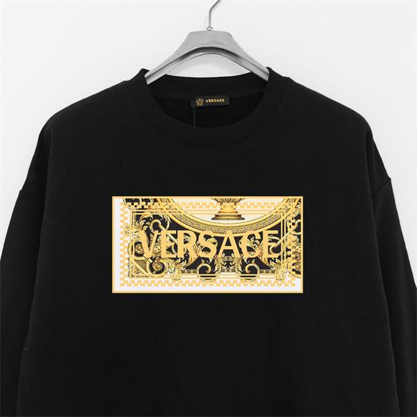 定番人気 ブラック VERSACE ヴェルサーチ コピー スウェット シンプル 新登場 上質