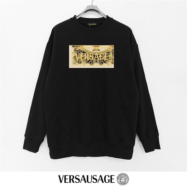 定番人気 ブラック VERSACE ヴェルサーチ コピー スウェット シンプル 新登場 上質