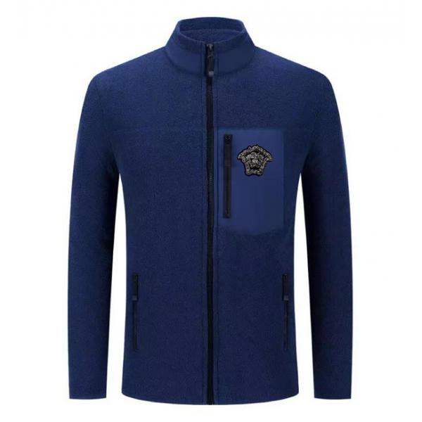 2026新作 ネイビー ジップアップ ジャケット おすすめ 上品 VERSACE ヴェルサーチ コピー