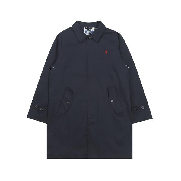 秋冬 ネイビー Polo Ralph Lauren ポロ ラルフローレン コピー コート ミドル丈 ワンポイント刺繍 クラシック